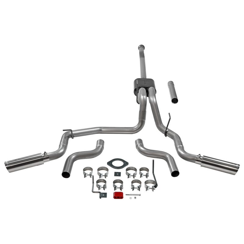 Ford F-150 Performance Exhaust - Rear + Side - Flowmaster - American Thunder Cat-Back - Polished - `21-`26