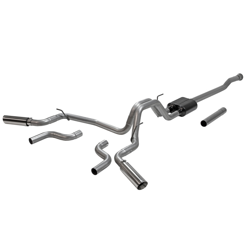 Ford F-150 Performance Exhaust - Rear + Side - Flowmaster - American Thunder Cat-Back - Polished - `21-`26