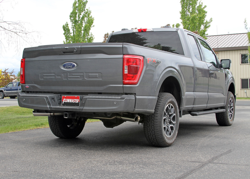 Ford F-150 Performance Exhaust - Rear + Side - Flowmaster - American Thunder Cat-Back - Polished - `21-`26
