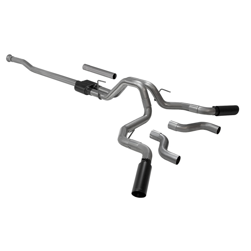 Ford F-150 Performance Exhaust - Rear and Side Exit - Flowmaster - Outlaw Cat-Back - Black - `21-`26