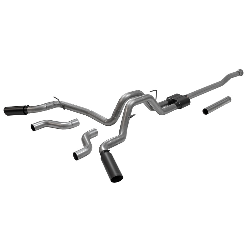 Ford F-150 Performance Exhaust - Rear and Side Exit - Flowmaster - Outlaw Cat-Back - Black - `21-`26