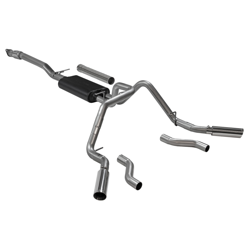Chevrolet Silverado Performance Exhaust - Dual Out Rear/Side Exit - Flowmaster - American Thunder Cat-Back - `19-`26