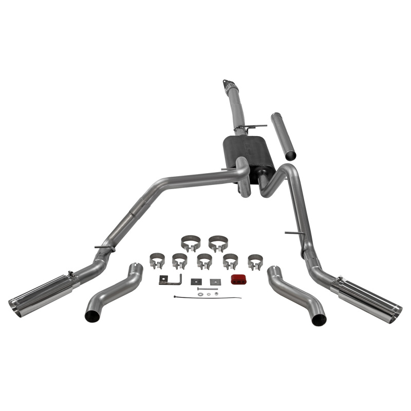 Chevrolet Silverado Performance Exhaust - Dual Out Rear/Side Exit - Flowmaster - American Thunder Cat-Back - `19-`26