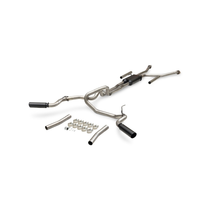 Toyota Tundra Performance Exhaust - Flowmaster - Outlaw Cat-Back, Dual out Rear or Side Exit, Black Ceramic Coated Tips - `22-`26