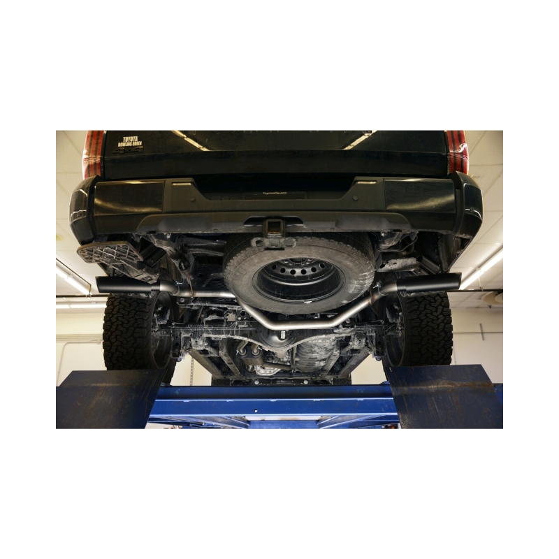 Toyota Tundra Performance Exhaust - Flowmaster - Outlaw Cat-Back, Dual out Rear or Side Exit, Black Ceramic Coated Tips - `22-`26