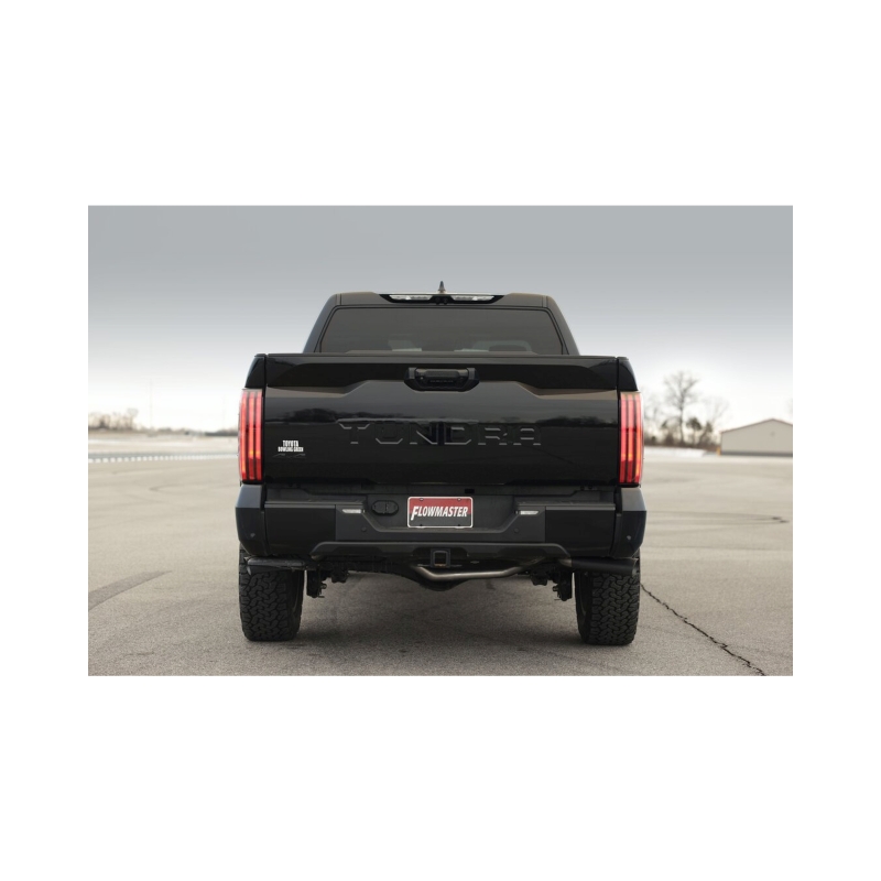Toyota Tundra Performance Exhaust - Flowmaster - Outlaw Cat-Back, Dual out Rear or Side Exit, Black Ceramic Coated Tips - `22-`26