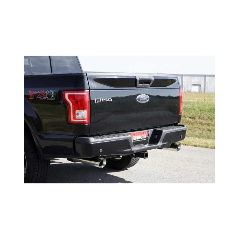 Ford F-150 Performance Exhaust - Dual Out Rear Exit - Flowmaster - Force II Cat-Back - `15-`20