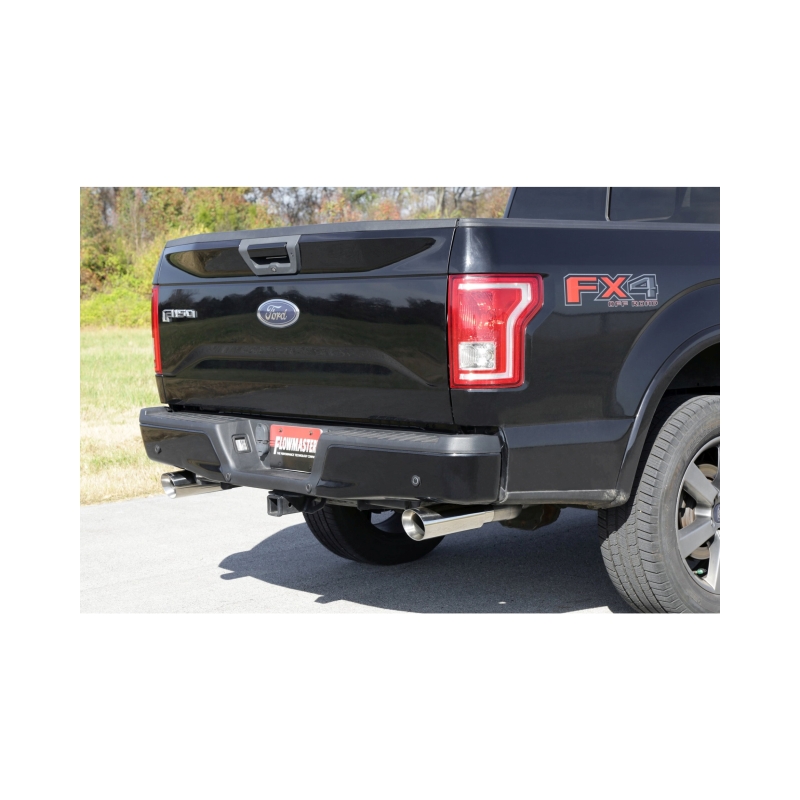 Ford F-150 Performance Exhaust - Dual Out Rear Exit - Flowmaster - Force II Cat-Back - `15-`20
