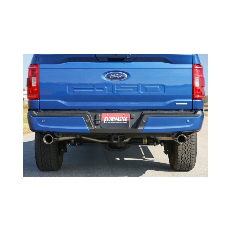 Ford F-150 Performance Exhaust - Rear - Flowmaster - Force II Cat-Back - Polished - `21-`26