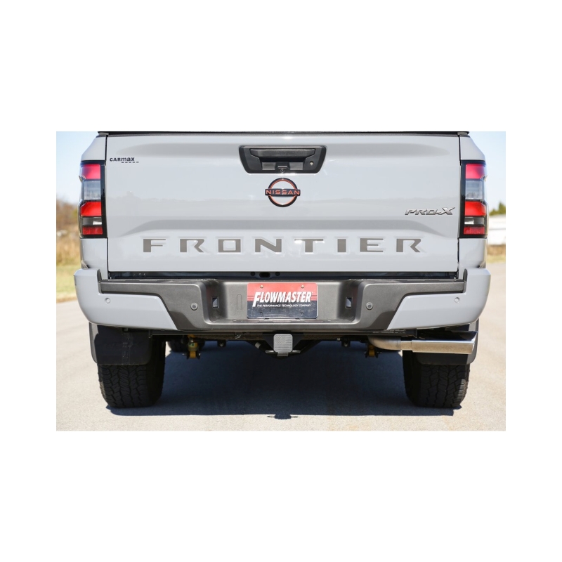 Nissan Frontier Performance Exhaust - Single Rear Exit - Flowmaster - American Thunder Cat-Back - Polished Stainless Steel - `22-`26