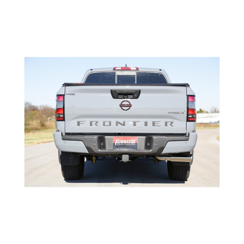 Nissan Frontier Performance Exhaust - Single Rear Exit - Flowmaster - American Thunder Cat-Back - Polished Stainless Steel - `22-`26