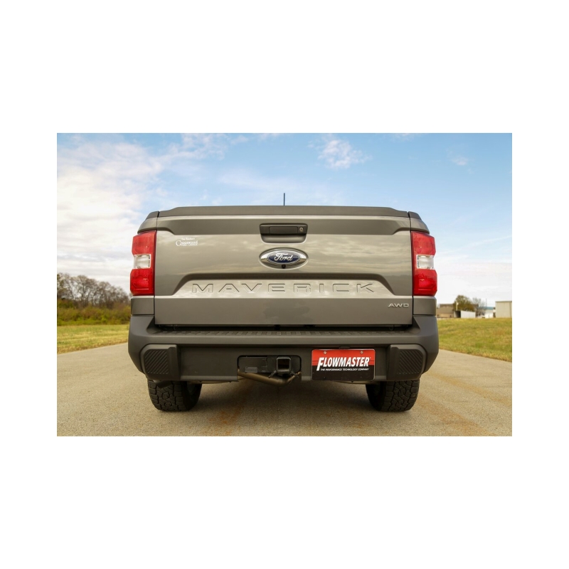 Ford Maverick Performance Exhaust - Flowmaster - Cat-Back, Single Rear or Side Exit, American Thunder - Black - `22-`24