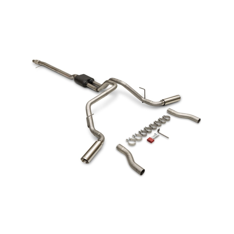 Ford Ranger Performance Exhaust - Dual Exit - Flowmaster - American Thunder Cat-Back + Outlaw Series Muffler - `19-`23