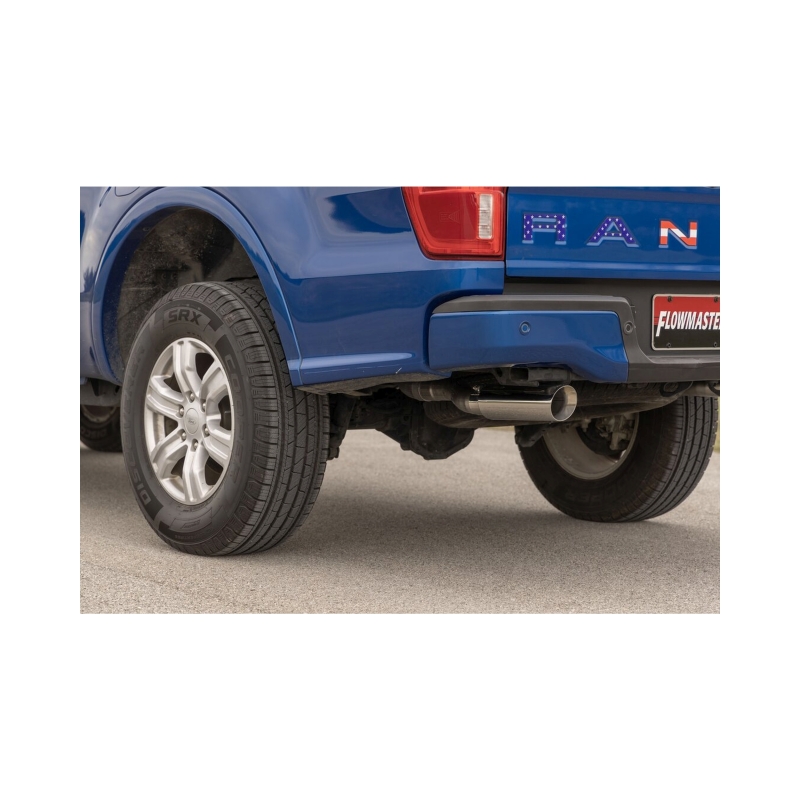 Ford Ranger Performance Exhaust - Dual Exit - Flowmaster - American Thunder Cat-Back + Outlaw Series Muffler - `19-`23