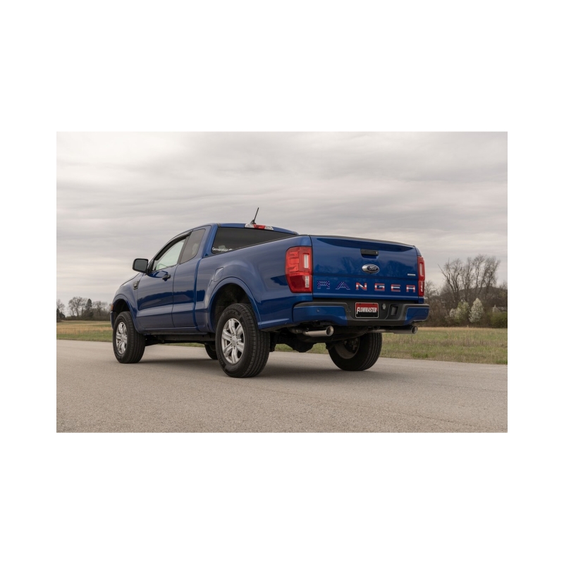 Ford Ranger Performance Exhaust - Dual Exit - Flowmaster - American Thunder Cat-Back + Outlaw Series Muffler - `19-`23