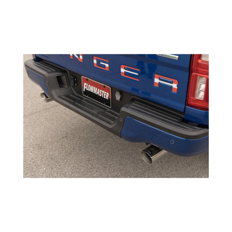 Ford Ranger Performance Exhaust - Dual Exit - Flowmaster - American Thunder Cat-Back + Outlaw Series Muffler - `19-`23