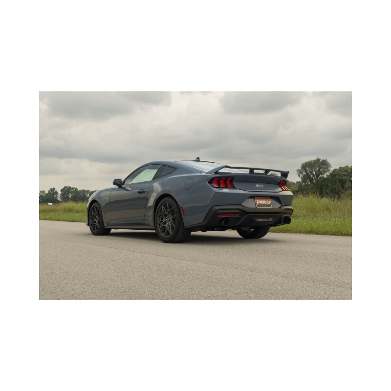 Ford Mustang GT Performance Exhaust - Flowmaster - Outlaw Axle-Back, Non-Valved, 3.0-inch Stainless Steel, 4.0-inch Black Tips - Black - `24-`26