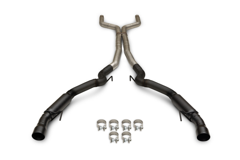 Ford Mustang GT Performance Exhaust - Flowmaster - Outlaw Cat Back, Black Tip, Non-Valved - Black - `24-`26
