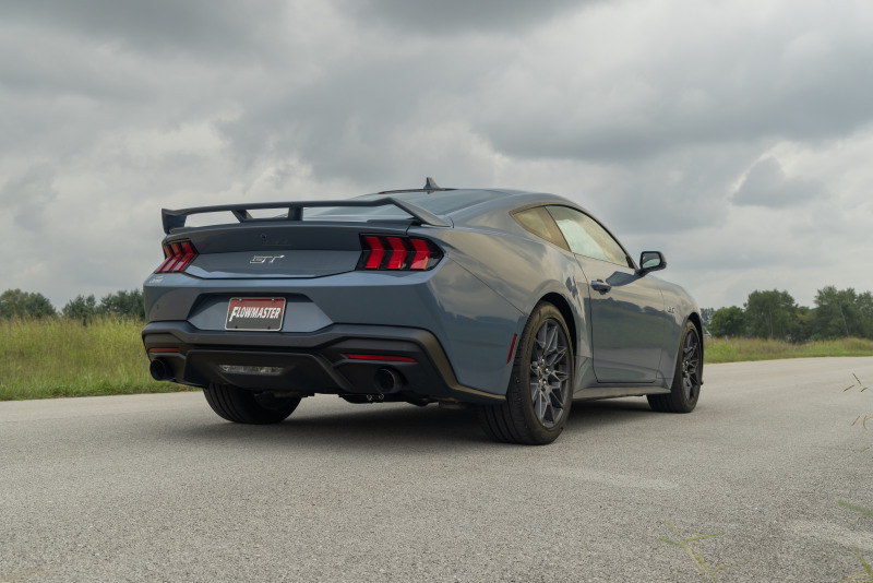 Ford Mustang GT Performance Exhaust - Flowmaster - Outlaw Cat Back, Black Tip, Non-Valved - Black - `24-`26