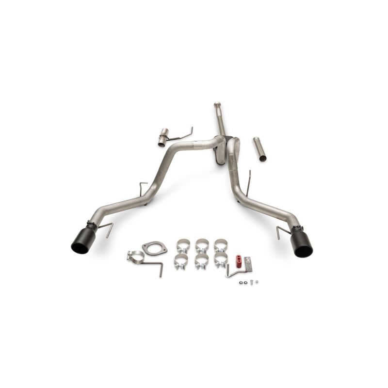Ford F-150 Performance Exhaust - Flowmaster - American Thunder Cat-Back, Dual Tailpipe, Super 40 Series, Black Ceramic Coated Tips - Black - `21-`26