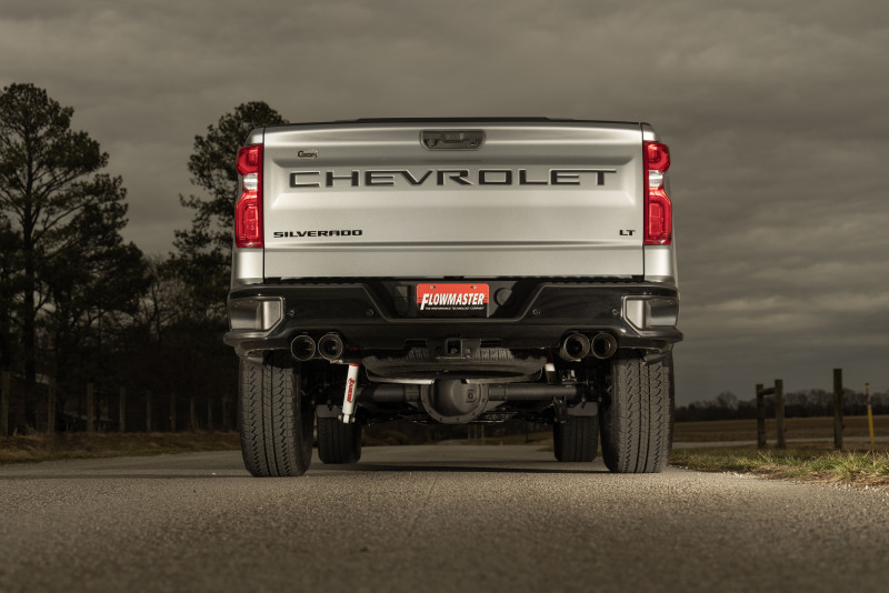 Chevrolet Silverado Performance Exhaust - Flowmaster - American Thunder Cat-Back - Black - `24-`26