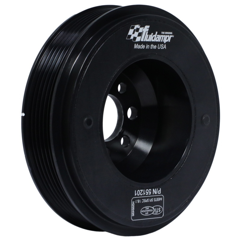 Volkswagen VW Engine Harmonic Balancer - Fluidampr - Steel Internally Balanced Damper - Black Zinc Chromate - `00-`05