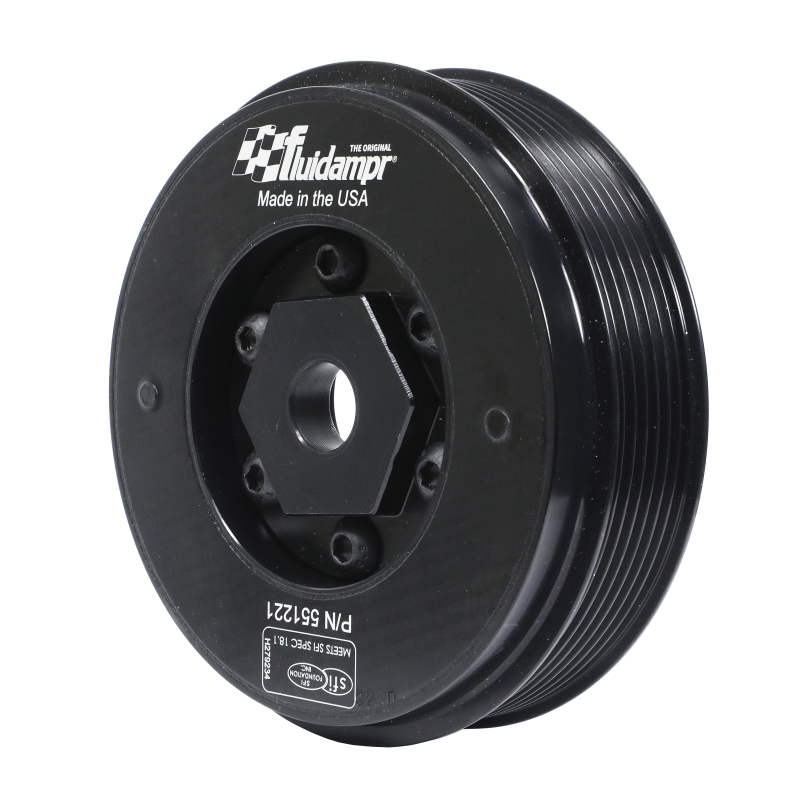 Audi TT Engine Harmonic Balancer - Fluidampr - Steel Internally Balanced - Black Zinc Chromate - `03-`10