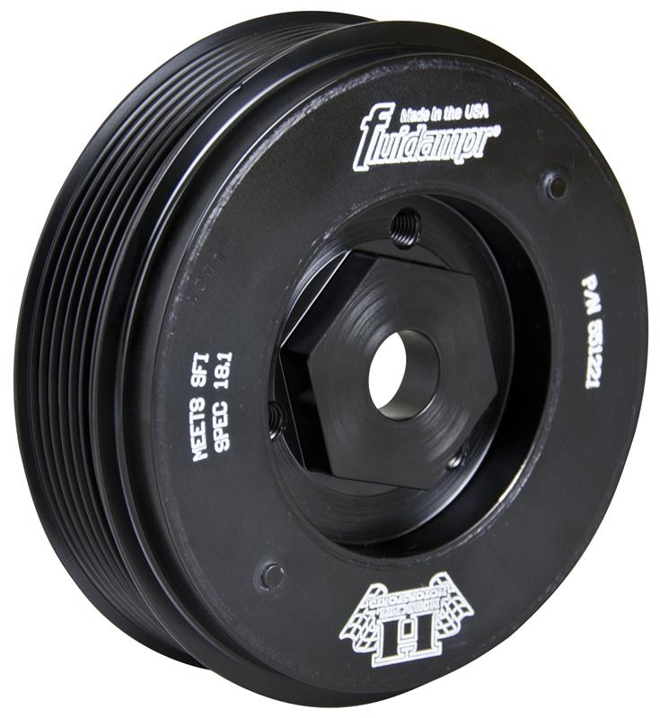 Volkswagen Golf Engine Harmonic Balancer - Fluidampr - Steel Internally Balanced - Black Zinc Chromate - `91-`08