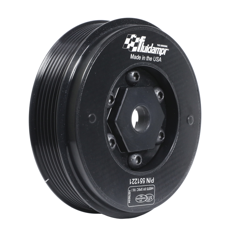 Volkswagen Golf Engine Harmonic Balancer - Fluidampr - Steel Internally Balanced - Black Zinc Chromate - `91-`08