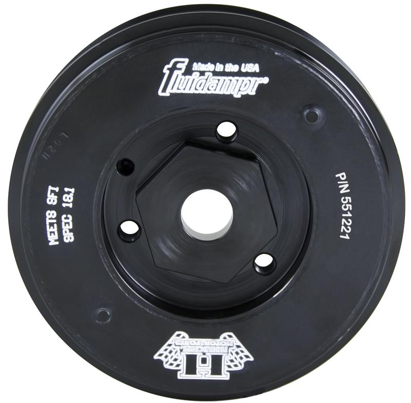 Volkswagen Golf Engine Harmonic Balancer - Fluidampr - Steel Internally Balanced - Black Zinc Chromate - `91-`08