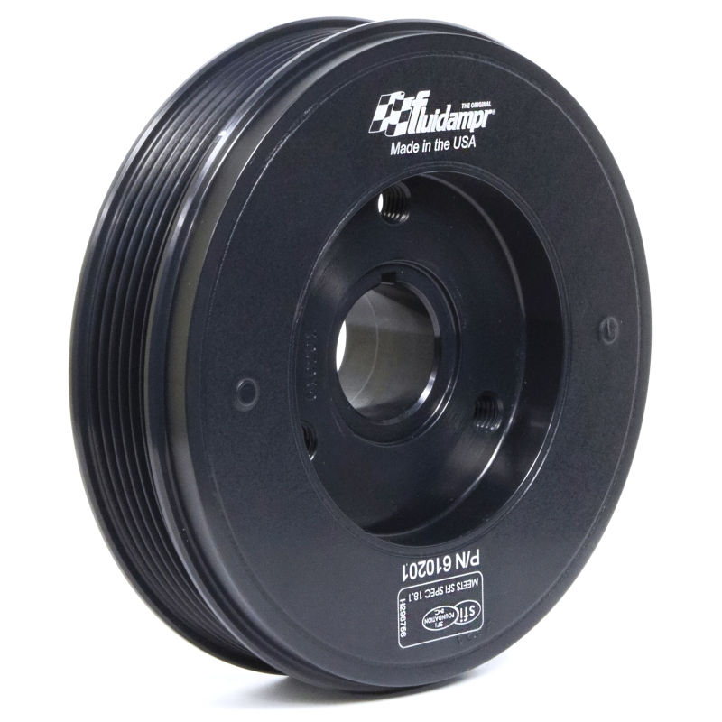 Ford Barra Crankshaft Damper - Fluidampr - Internally Balanced, 10% Underdrive - Black Zinc - `02-`16