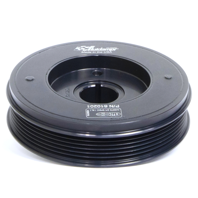 Ford Barra Crankshaft Damper - Fluidampr - Internally Balanced, 10% Underdrive - Black Zinc - `02-`16