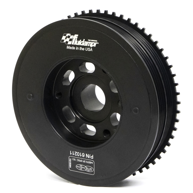 Ford Focus RS Crankshaft Damper - Fluidampr - Internally Balanced, Harmonic Balancer - Black Zinc Chromate - `16-`18