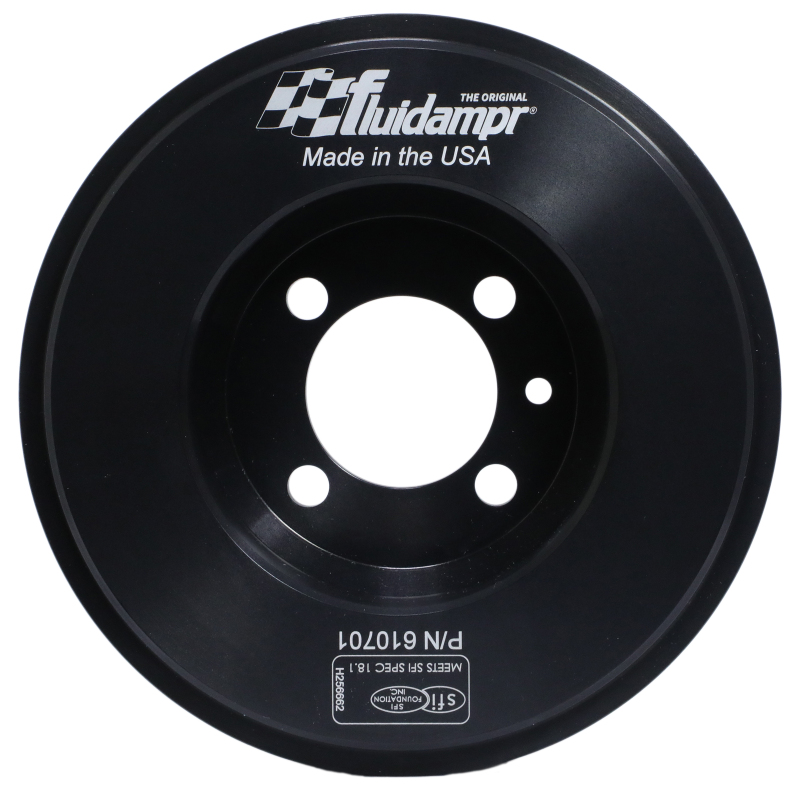 Mitsubishi Evolution Engine Harmonic Balancer - Fluidampr - Fluidampr Performance Damper - Black Zinc - `03-`06