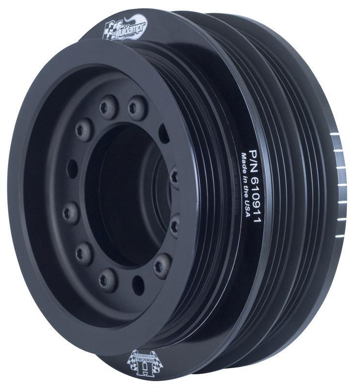 Nissan Skyline Crankshaft Damper - Fluidampr - Steel Internally Balanced - Black Zinc - `93-`02