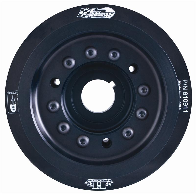 Nissan Skyline Crankshaft Damper - Fluidampr - Steel Internally Balanced - Black Zinc - `93-`02