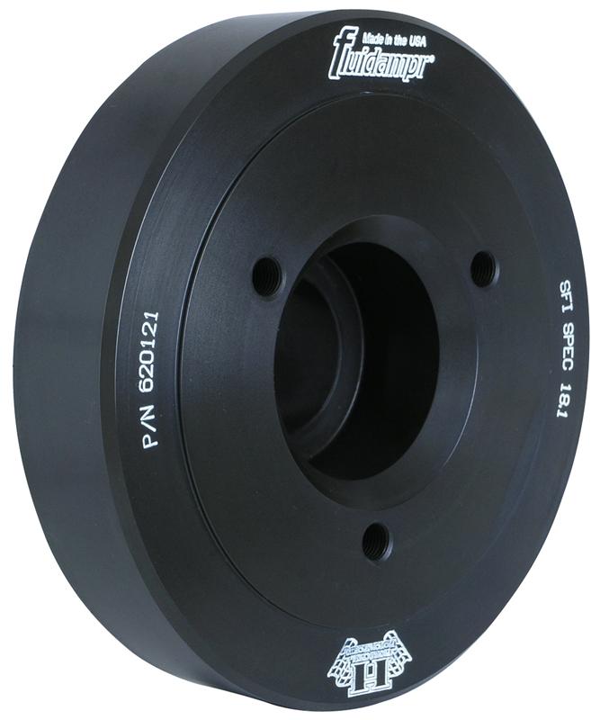 Pontiac Firebird Engine Harmonic Balancer - Fluidampr - Steel Internally Balanced - Black - `98-`06