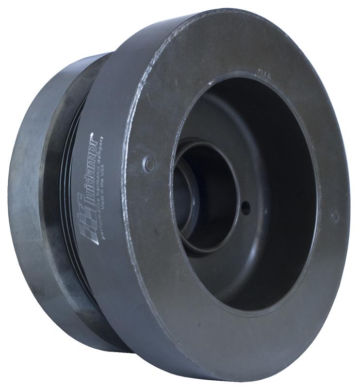 Ford PowerStroke Engine Harmonic Balancer - Fluidampr - Fluidampr Performance Diesel Damper - Black Zinc Chromate - `99-`03