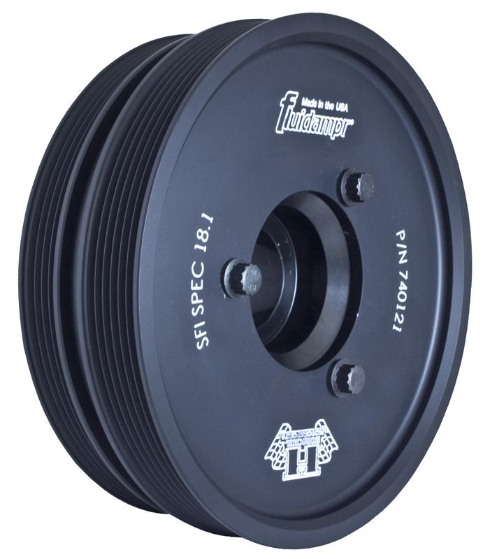 Chevrolet Corvette Engine Harmonic Balancer - Fluidampr - Fluidampr - Steel - Internally Balanced - Black Zinc Chromate - `97-`13