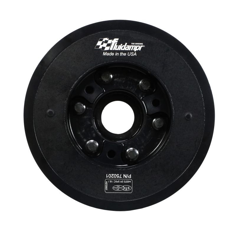 Ford E-Series Engine Harmonic Balancer - Fluidampr - Steel Internally Balanced - Black - `21-`27