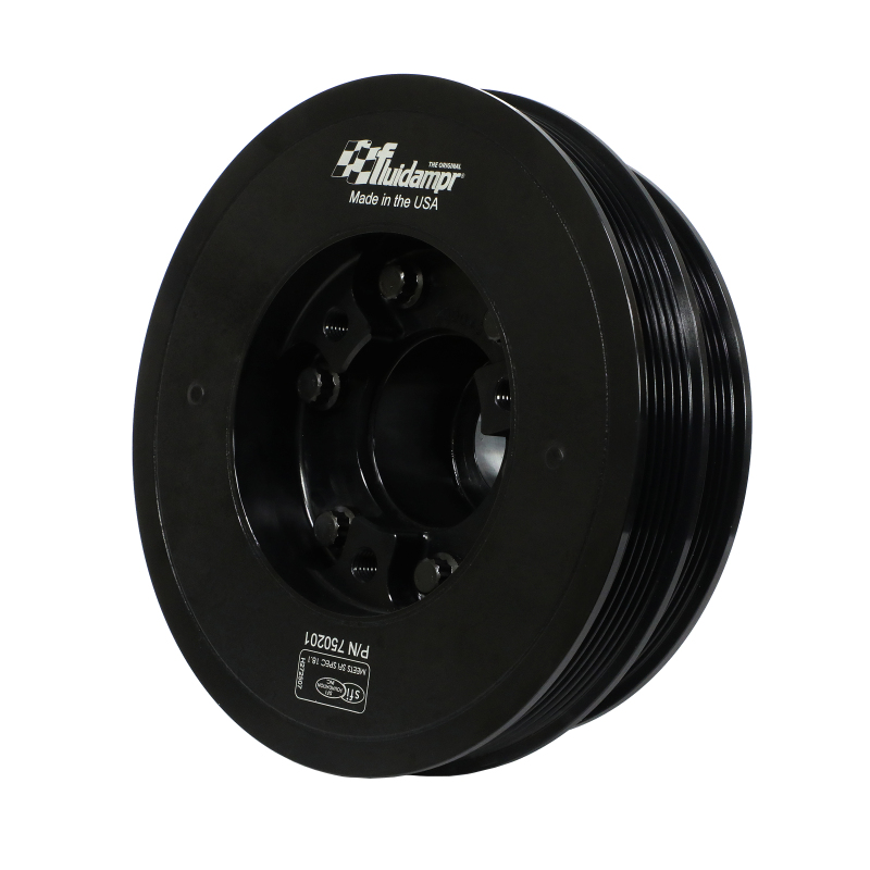 Ford E-Series Engine Harmonic Balancer - Fluidampr - Steel Internally Balanced - Black - `21-`27