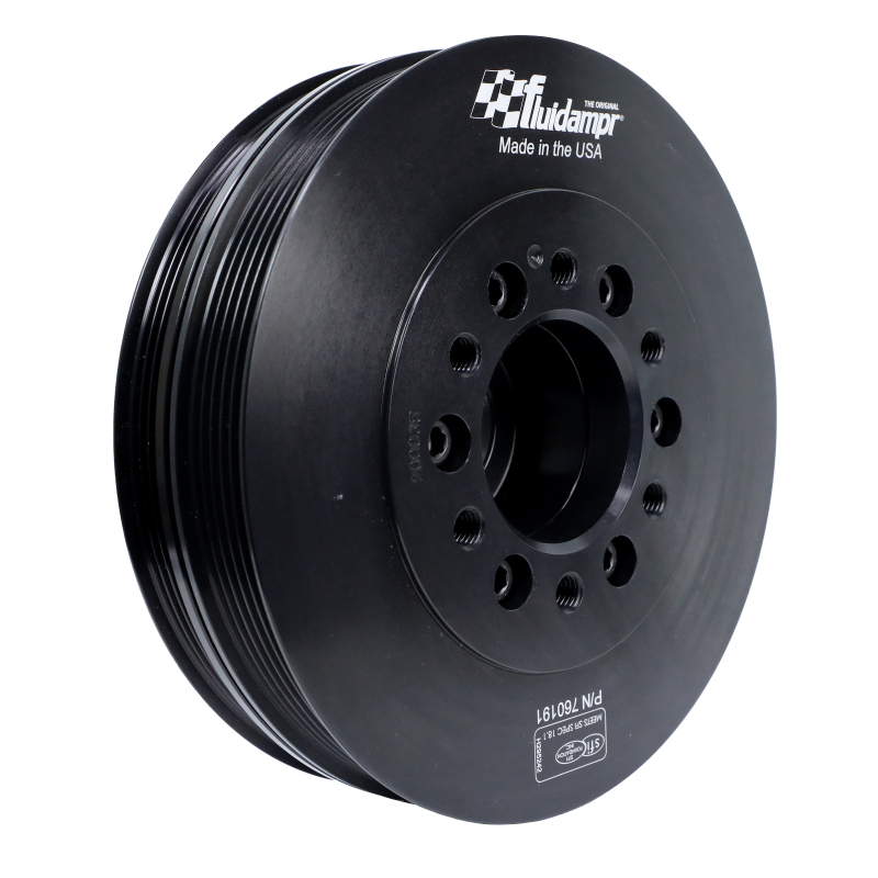 Chevrolet Camaro Engine Harmonic Balancer - Fluidampr - Steel Internally Balanced Damper - Black - `16-`24