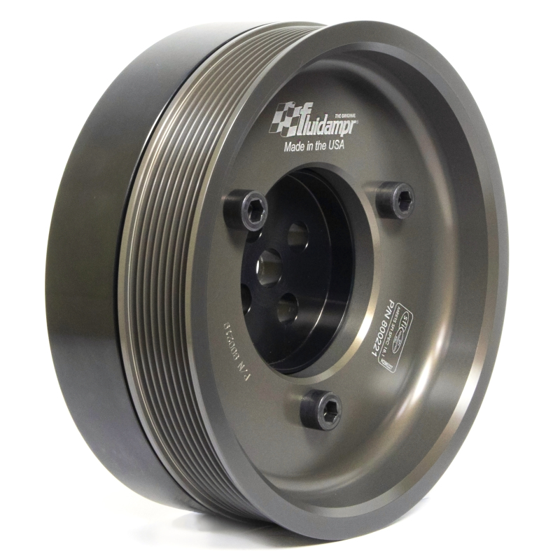 Ford F-350 Super Duty Harmonic Balancer - Fluidampr - Performance Diesel Viscous, SFI 18.1, 8-inch, Steel - Black Zinc - `11-`18