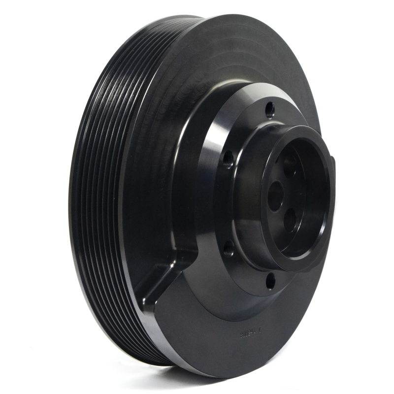 Ford Power Stroke Engine Harmonic Balancer - Fluidampr - Steel Externally Balanced Damper - Black Zinc - `11-`26
