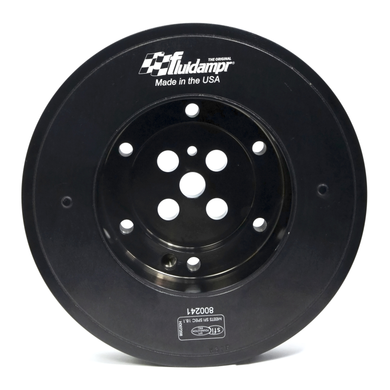 Ford Power Stroke Engine Harmonic Balancer - Fluidampr - Steel Externally Balanced Damper - Black Zinc - `11-`26