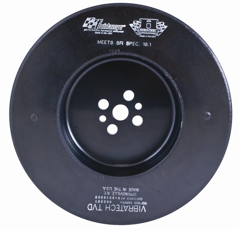 Dodge Cummins Engine Harmonic Balancer - Fluidampr - Steel Internally Balanced - Black - `98-`02