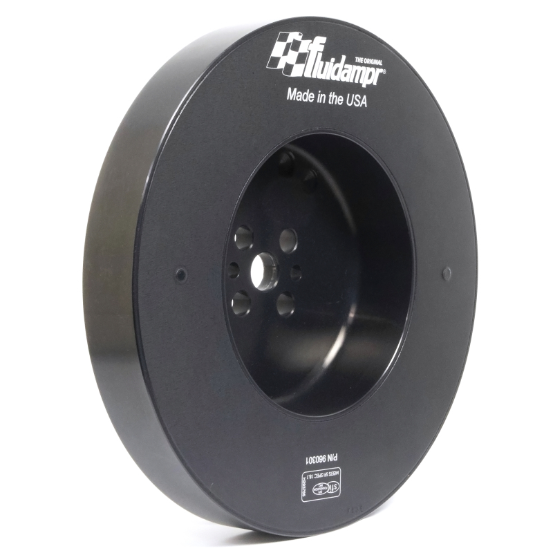 Dodge Cummins Engine Harmonic Balancer - Fluidampr - Steel Internally Balanced - Black - `98-`02