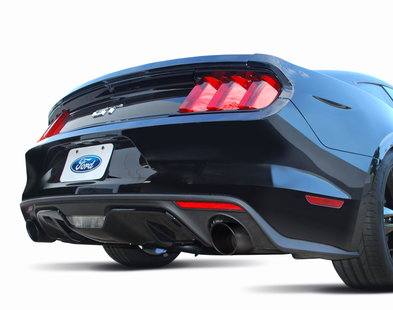 Ford Mustang Performance Exhaust - Dual - Gibson - Cat Back, SuperFlow Mufflers - Black Ceramic - `15-`17