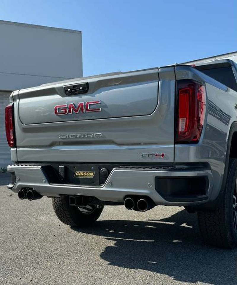 GMC 1500 Performance Exhaust - Dual Split - Gibson - Cat Back + Stainless Steel Black Ceramic Coated Tips - Black - `24-`27