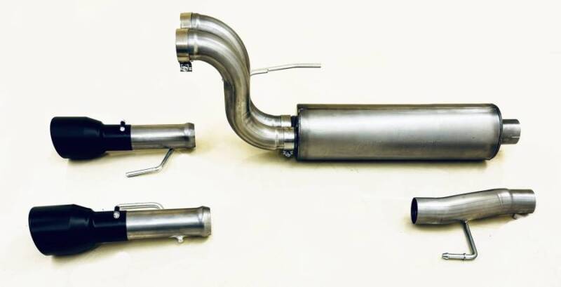 Ford F150 Performance Exhaust - Rear - Gibson - Black Elite Dual Split - Black - 2024+